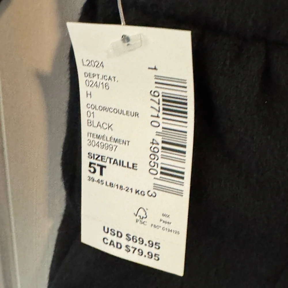 The Children’s Place - Black Faux Fur Collar Coat